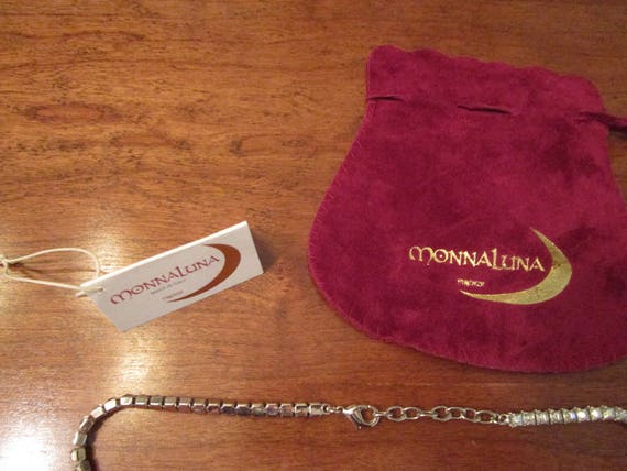 Monnaluna Handmade  Rhodium Plated Necklace with … - image 5