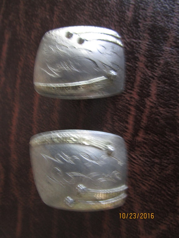 Sterling Silver Sturdy  Stud Post Back Earrings  … - image 4