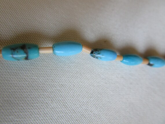 Native American Style Turquoise Melon Shell Neckl… - image 6