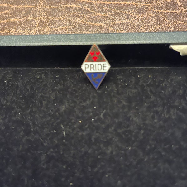 Laminated Pride Lapel Pin Red White and Blue with an anchor