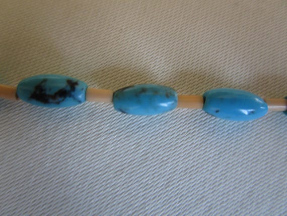 Native American Style Turquoise Melon Shell Neckl… - image 5