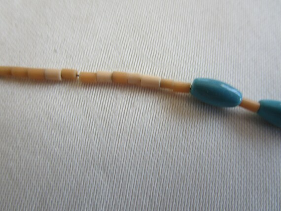 Native American Style Turquoise Melon Shell Neckl… - image 7