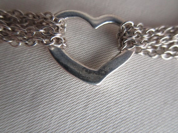 Sterling Silver heart multi stringed bracelet   V… - image 8