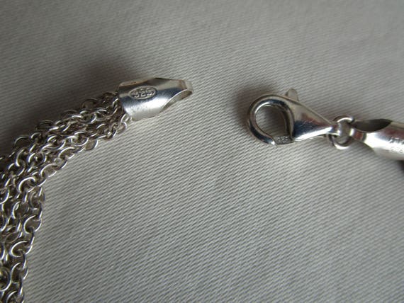 Sterling Silver heart multi stringed bracelet   V… - image 7