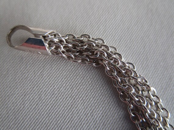Sterling Silver heart multi stringed bracelet   V… - image 6