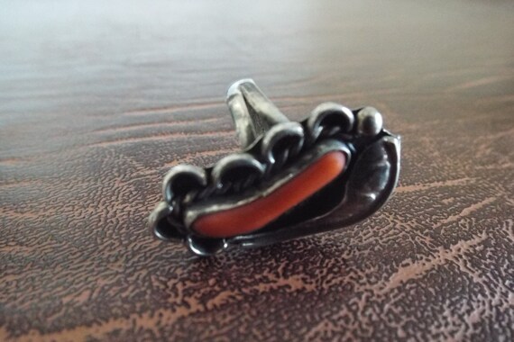 Red Coral Ring, Native American, Statement Ring, … - image 4