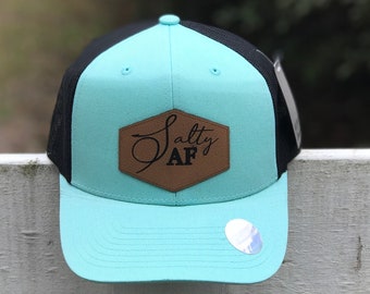 Salty AF Teal Trucker Hat