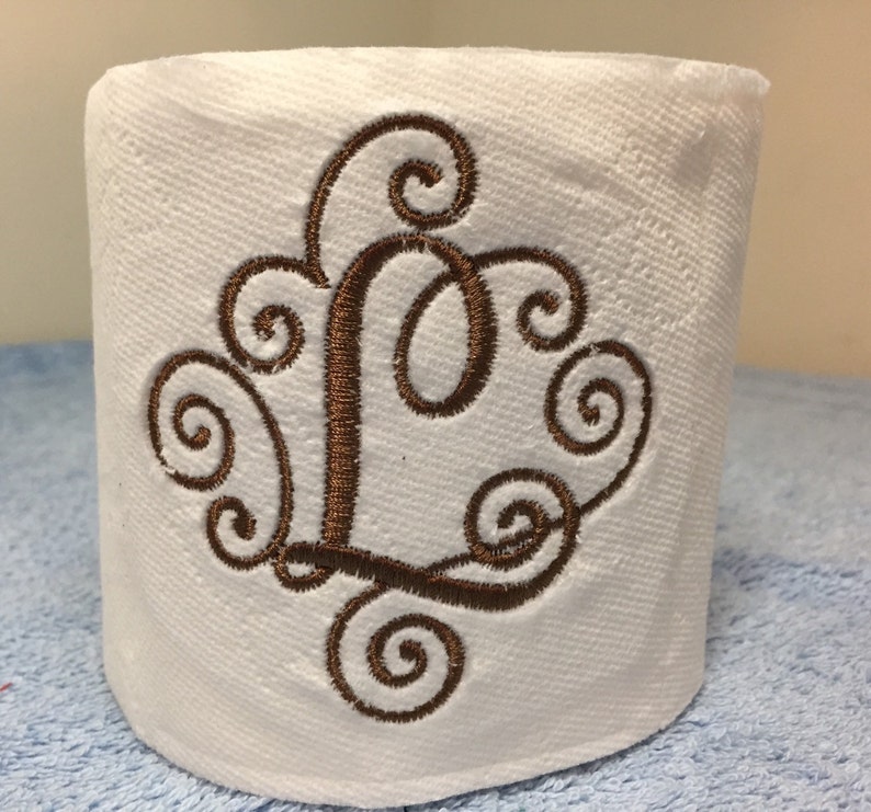 Monogrammed Toilet Paper the perfect gift for the person that has it all image 2