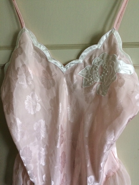 Vintage Victoria Secret Pink Floral Nighty