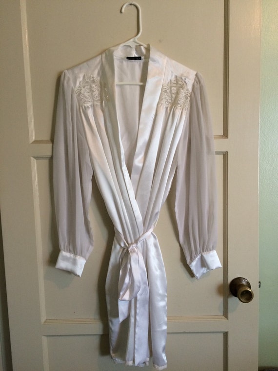 Vintage Bridal White Christian Dior Lace Robe