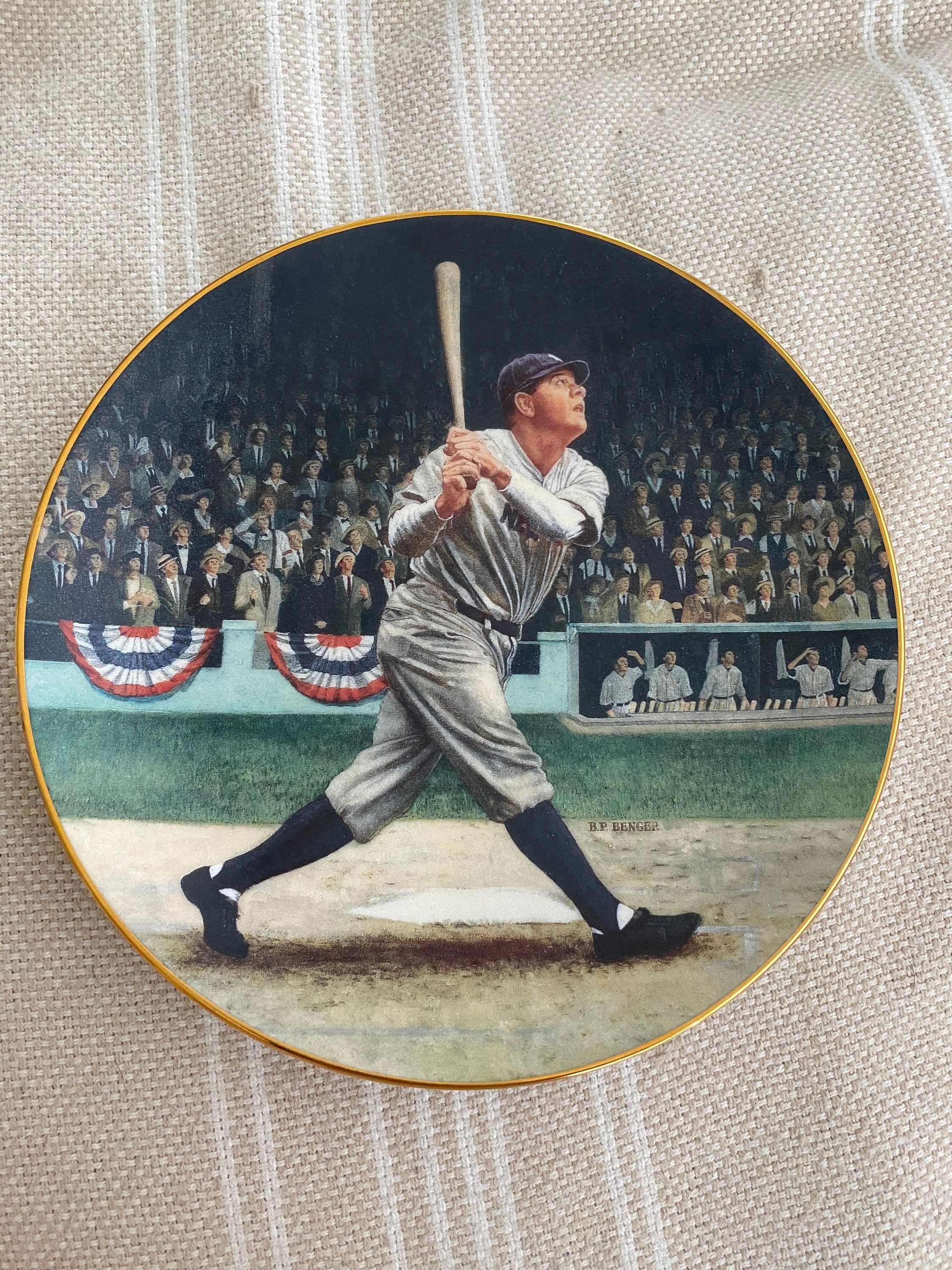 Babe Ruth Collectors Plate Baseball The Called Shot Delphi Sports  Memorabilia