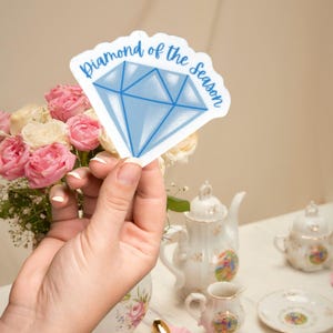 Diamond of the Season Bridgerton Vinyl Sticker, trendy stickers, vintage style sticker, book lover, Lady Whistledown, Penelope and Colin