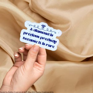 Queen Charlotte Quote Sticker, Bridgerton, Diamond of the season, Colin & Penelope, vintage novelty vinyl Sticker for Fans