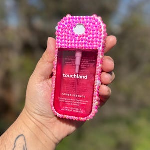Blinged Hot Pink Touchland Hair and Body Mist - Lush Tropicale, skincare, Summer Fridays, bachelorette gift, wedding gift, theme park spray