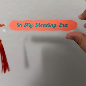 Marcapáginas In My Reading Era - Amantes de los libros - Booktok - Regalos para lectores - Regalos literarios - Libros obscenos - Marcapáginas Peach - Productos hechos a mano