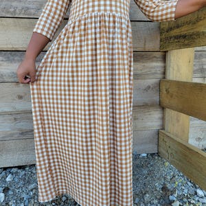 Modest handmade dress | Girls | Baby / Toddler /Girls plaid dress | Girls fall dress