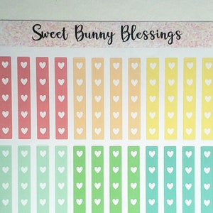 Heart Check Box to Do Planner Tracker Stickers, Fits Erin Condren 7 X 9 ...