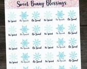 No Spend Snowflake Stickers, Fits Erin Condren, Happy Planner and more, Budget by Paycheck, Planner Stickers, Budget Stickers