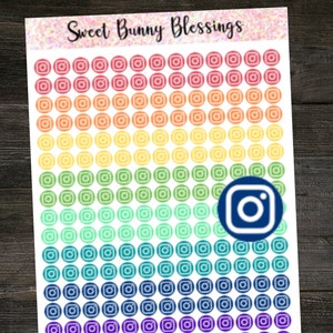 Instagram Icon Planner Stickers, Erin Condren, Happy Planner
