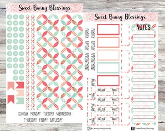 Patchwork Monthly Kit | fits 7x9 planners | Monthly Planner Kit | Erin Condren | Monthly Sticker kit