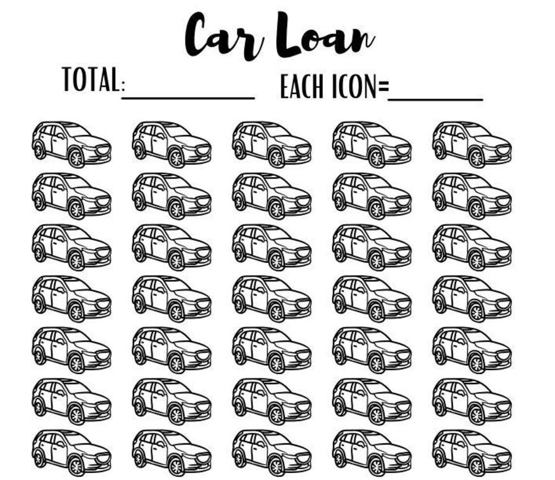 Printable Car Loan Payoff Tracker / Debt Tracker / Dave Ramsey Etsy
