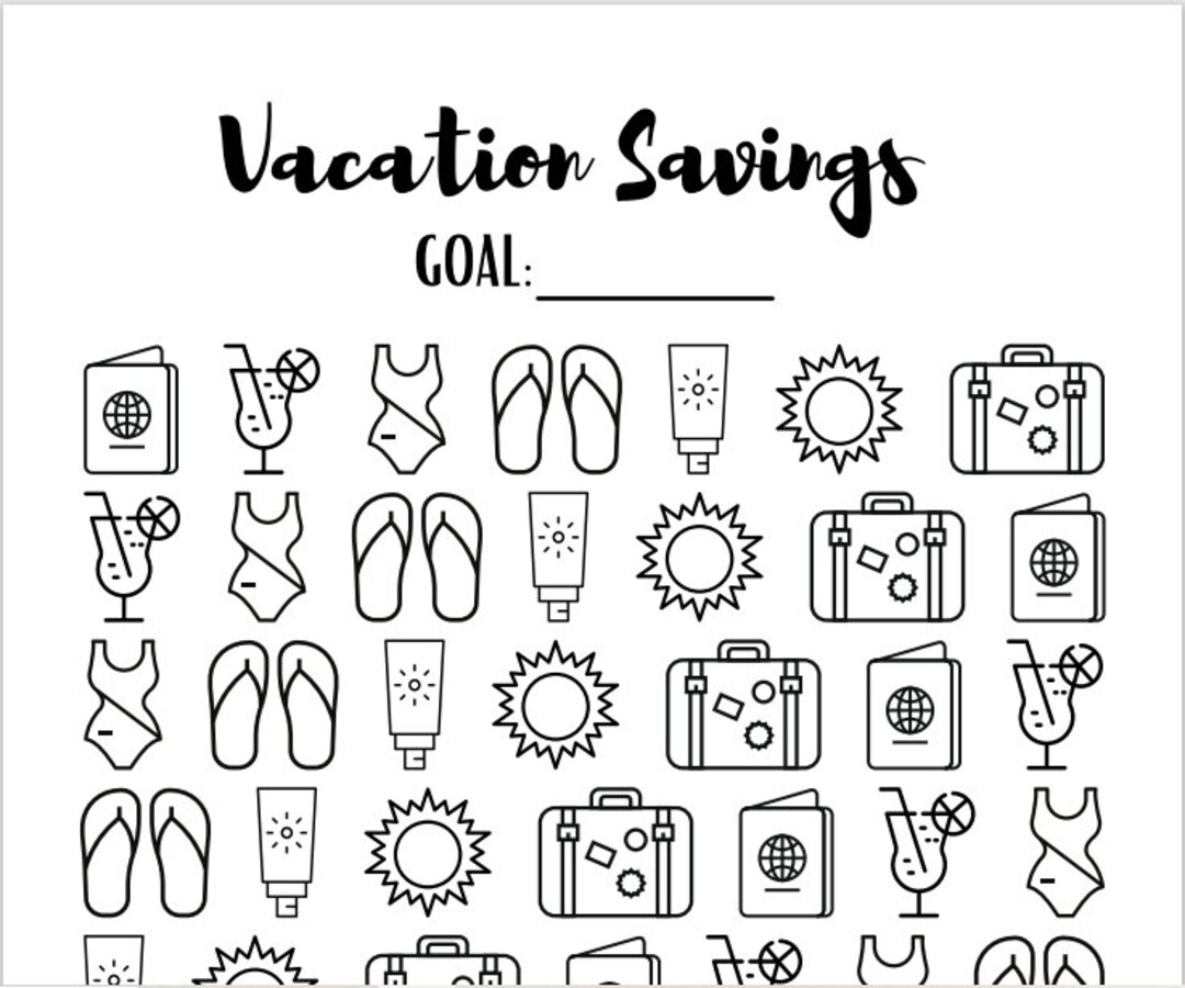 Printable Vacation Savings Tracker, Sinking Funds, Dave Ramsey, Savings Goal, Budget by Paycheck ...