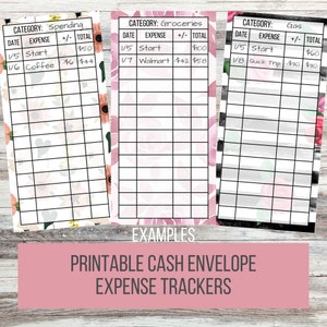 Printable Expense Trackers for Cash Envelopes, the Budget Mom, Dave ...