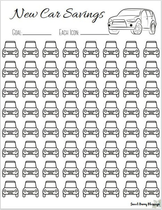 Printable New Car Savings Tracker Savings Tracker Dave Etsy France