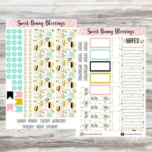 Birthday Cake Monthly Kit | fits 7x9 planners | Monthly Planner Kit | Erin Condren | Monthly Sticker kit