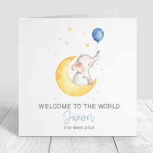 Tarjeta personalizada para bebé niño - Tarjeta para recién nacido - Tarjeta para recién nacido - Tarjeta para bebé niño