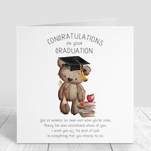 Cartão de formatura personalizado - Cartão de felicitação de formatura - Na sua formatura - Filha - Filho