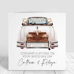 Personalized Wedding Day Card: Newly Married Keepsake Gift