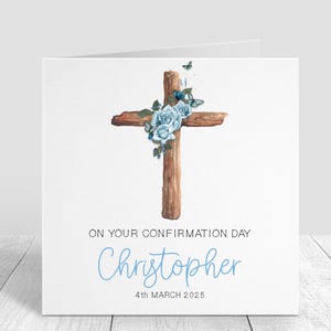 Tarjeta de Confirmación Personalizada para Niños - Tarjeta de Confirmación para Ahijados - Tarjeta de Confirmación para Hijos - Tarjeta de Confirmación para Nietos