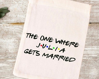 Personalized Wedding Favor Bag: Cotton Muslin Hen Party Kit