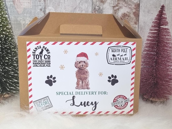 Personalised Dog Gift Box, Dog Christmas Gift, Dog Christmas Treat Box, Furry Friends Gift Box, Dog Breeds Gift Box