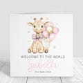 Personalized New Baby Girl Card: Keepsake Greeting Card
