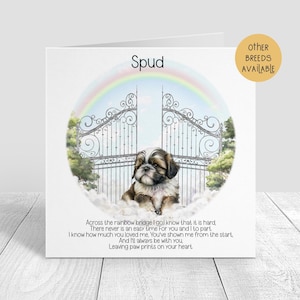 Biglietto di condoglianze personalizzato per la perdita di un animale domestico: biglietto commemorativo per il cane