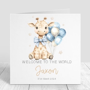 Cartão personalizado para bebê menino - Cartão para recém-nascido - Cartão para recém-nascido menino - Cartão para recém-nascido menino
