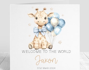 Personalized New Baby Boy Card: Keepsake Greeting Card