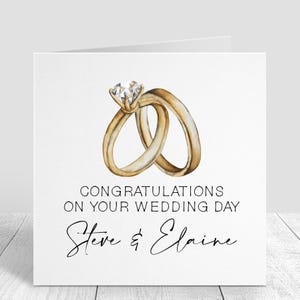 Carte de mariage personnalisée - Félicitations pour votre mariage - Cadeau souvenir du jour du mariage - Carte Mr & Mrs
