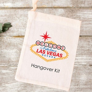 Bolsas para el kit de resaca de Las Vegas / Kit de recuperación para bodas / Kit para despedidas de soltera / Kit para el día después / Regalos de boda / Bolsas para despedidas de soltera