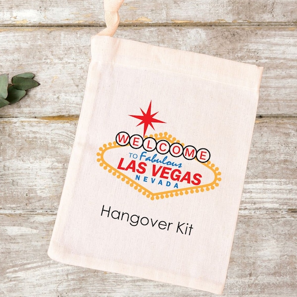 Las Vegas Hangover Kit Bags, Wedding Recovery Kit, Hen Party, Bachelorette Kit, Morning After Kit, Wedding Favours, Hen Party Bags