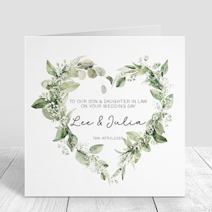 Carte de mariage personnalisée - Félicitations pour votre mariage - Cadeau souvenir du jour du mariage - Carte Mr & Mrs