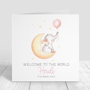 Personalisierte Baby Girl Karte - neue Baby Karte - New Baby Girl Karte - Baby Girl Karte
