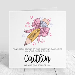 Congratulations GCSE Results Card for Daughter, Granddaughter, Niece