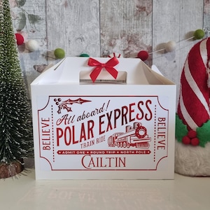 Personalised Polar Express Box, Santa Claus, North Pole, Christmas Eve Box, Christmas Gift Box, Believe