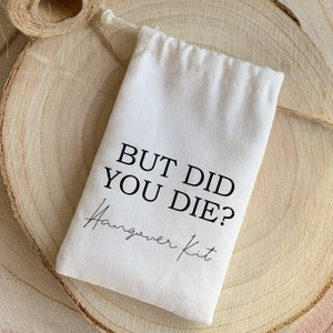 But Did You Die-katerkit | Vrijgezellenfeest | Bedankbedankjes voor bruiloft | Gunsten vrijgezellenfeest | Vrijgezellenpakket | Morning After-kit
