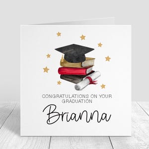 Carte de remise de diplôme personnalisée - Carte de voeux de remise de diplôme - Remise des diplômes - Fille - Fils