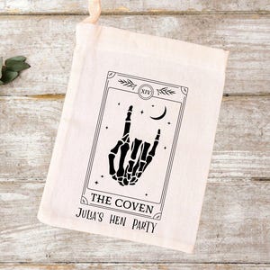 Bride&#39;s Coven Party Favour Bags | Hen Party Favour Bags | Goth Wedding | Dark Wedding | Alternative Wedding