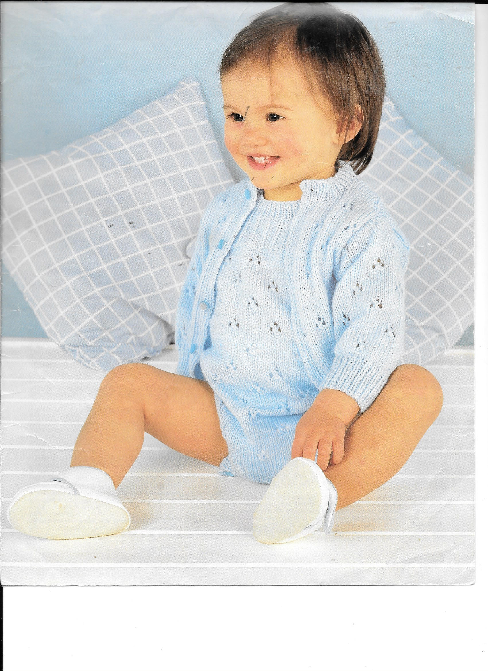 PDF knitting pattern for a babies romper / all-in-one and | Etsy